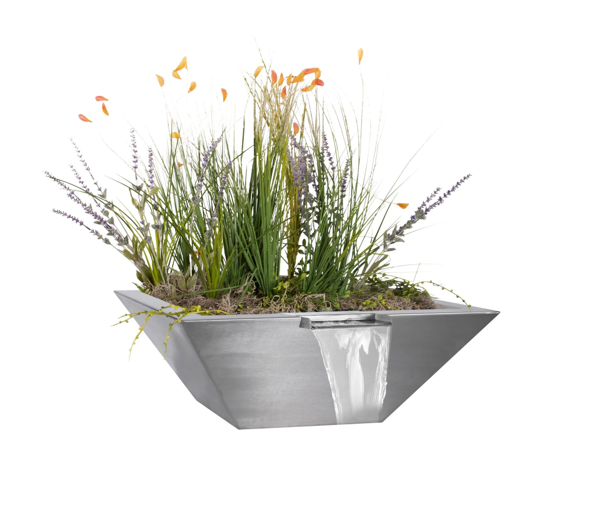 The Outdoor Plus Maya Stainless Steel Planter &amp; Water Bowl