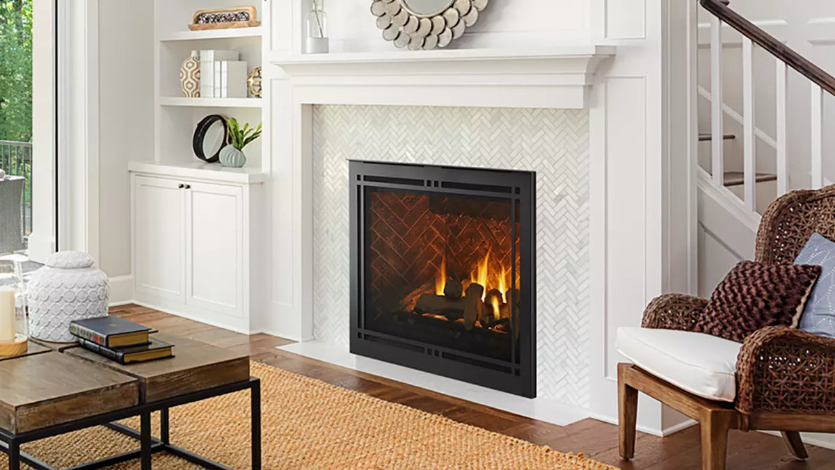 Majestic Meridian Platinum Series Single-Sided Direct Vent Traditional Gas Fireplace with IntelliFire Touch Ignition System