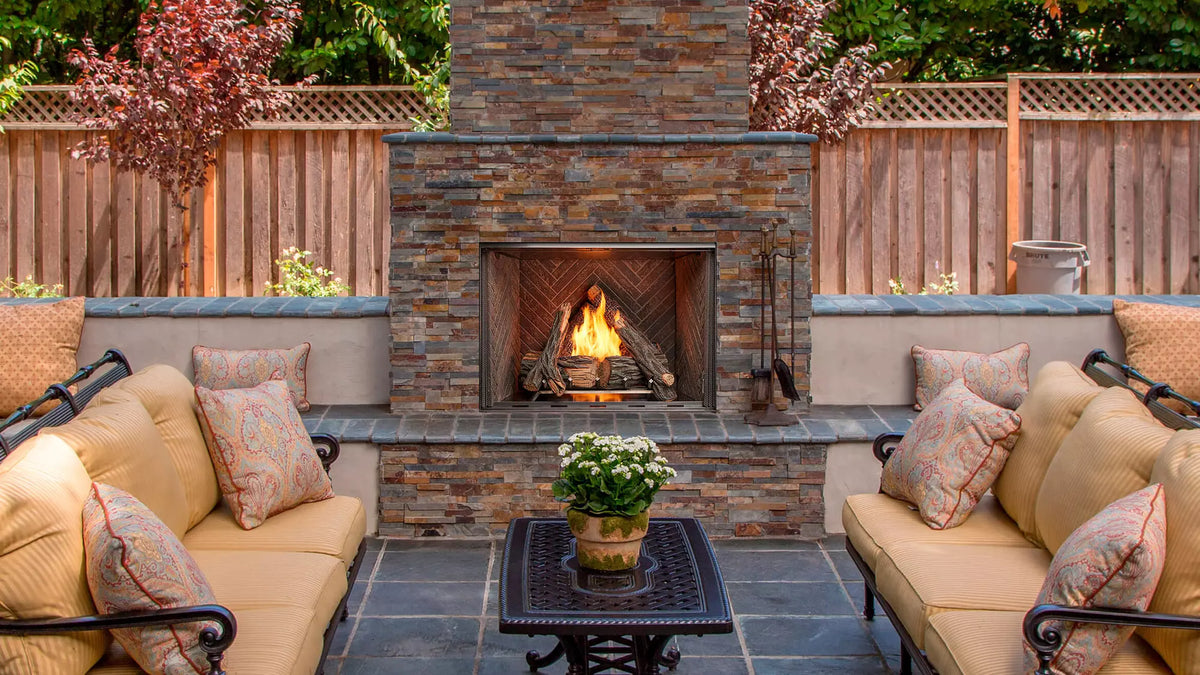 Majestic Courtyard Outdoor Traditional Gas Fireplace