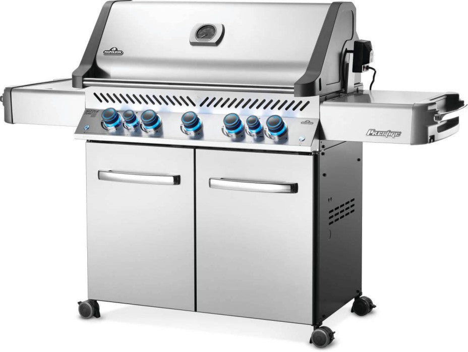 Napoleon Prestige 665 Stainless Steel Gas Grill With Infrared Side and Rear Burners