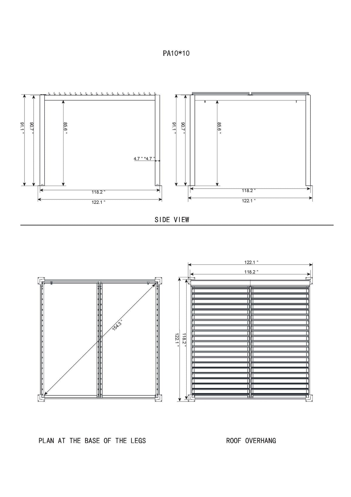 Gazebo Penguin Vikos Aluminum Stand Alone Pergola