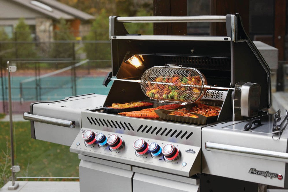 Napoleon Prestige Pro 500 Stainless Steel Gas Grill With Infrared Side and Rear Burners
