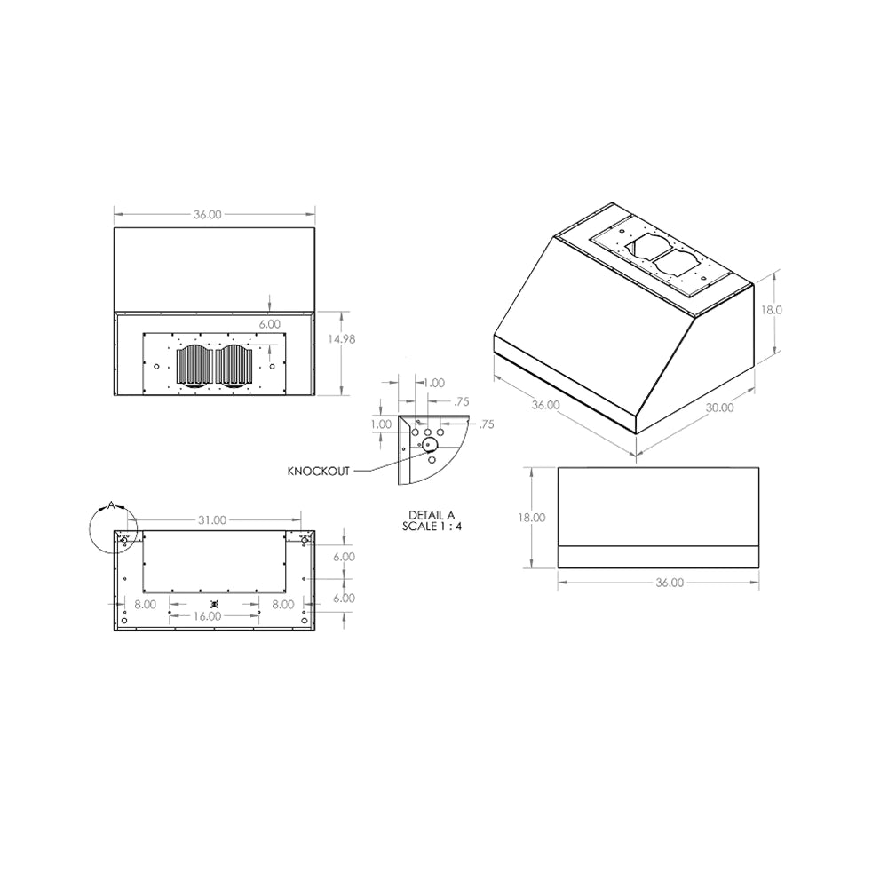 RCS 304 Stainless Steel Vent Hood