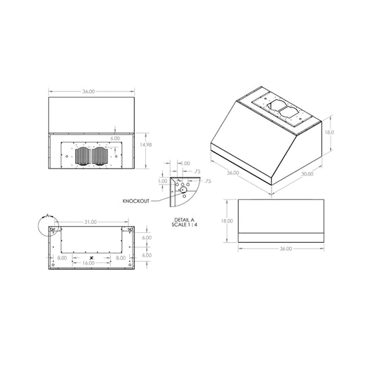 RCS 304 Stainless Steel Vent Hood