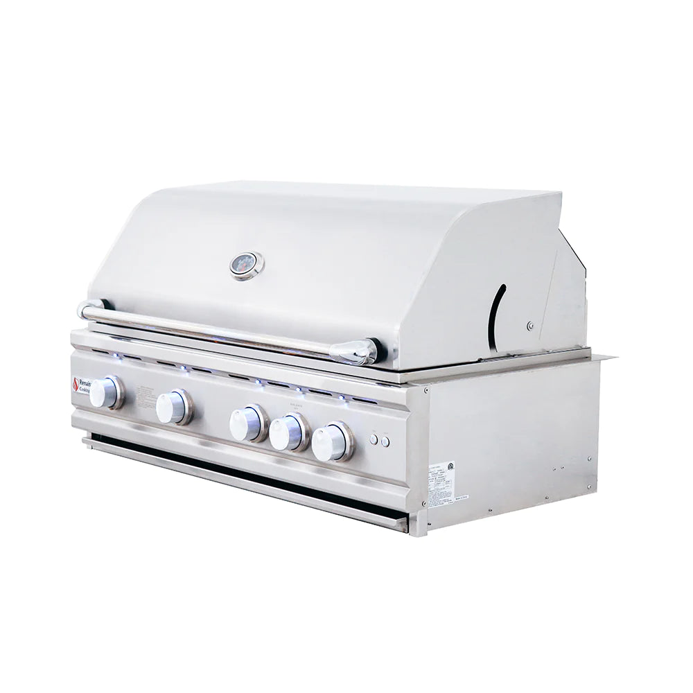 RCS 38&quot; Cutlass Pro Built-In Gas Grill With Rear Burner And Blue LED