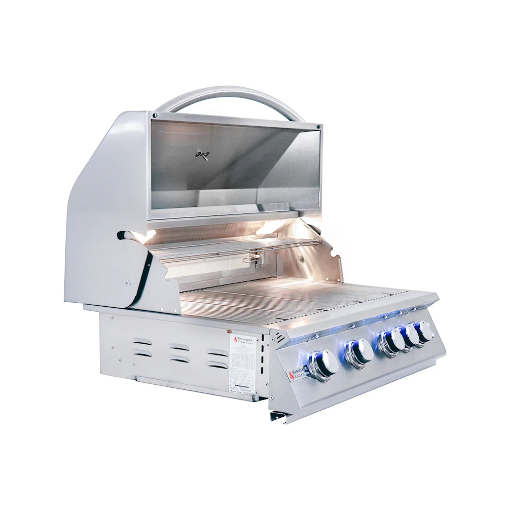 RCS 32&quot; Premier Built-In Gas Grill With Rear Burner And Blue LED