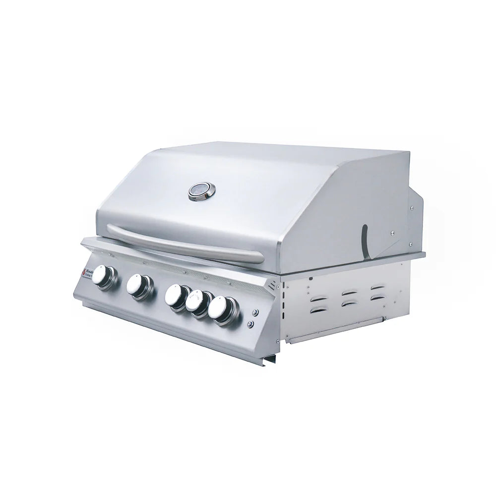 RCS 32&quot; Premier Built-In Gas Grill With Rear Burner And Blue LED