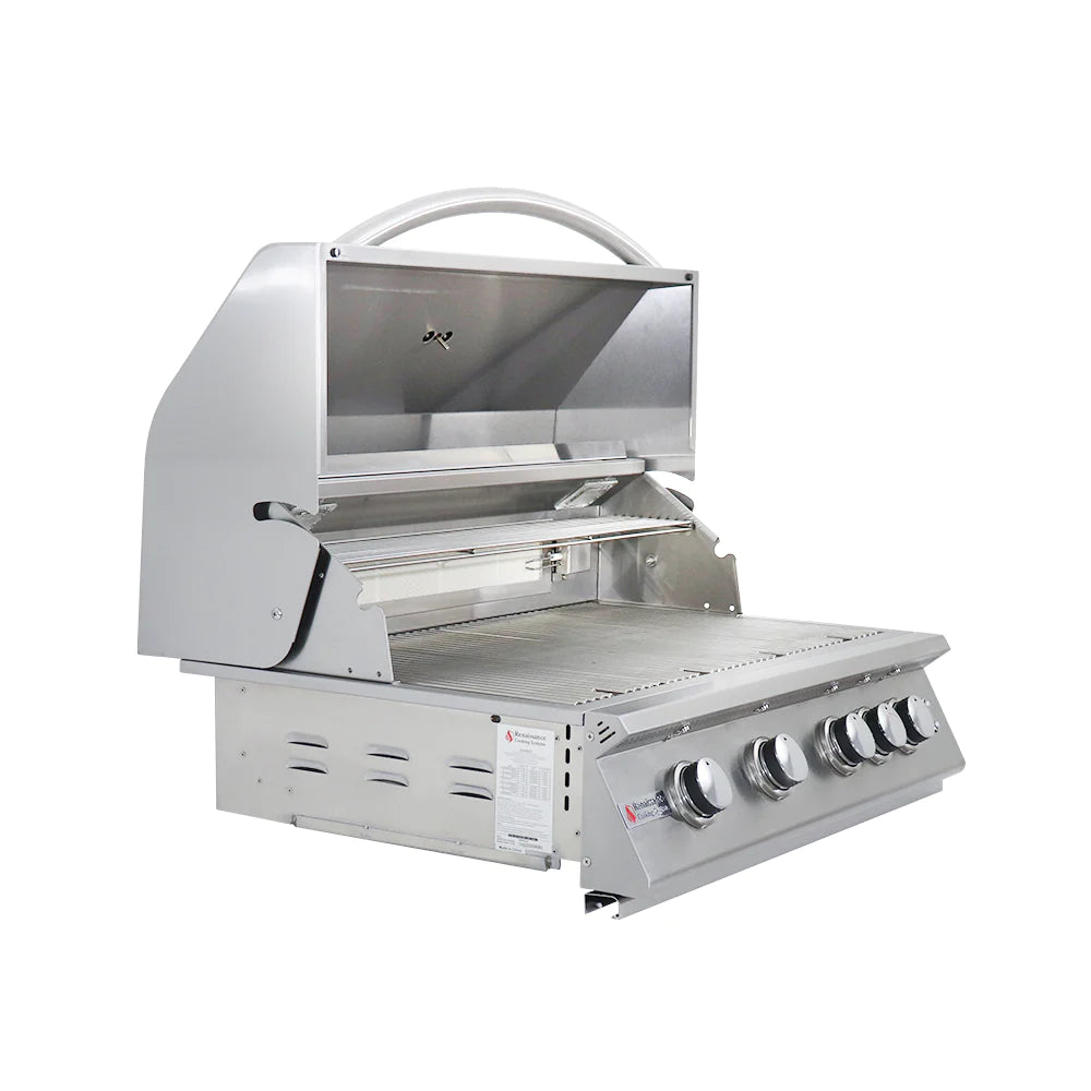 RCS 32&quot; Premier Built-In Gas Grill With Rear Burner And Blue LED