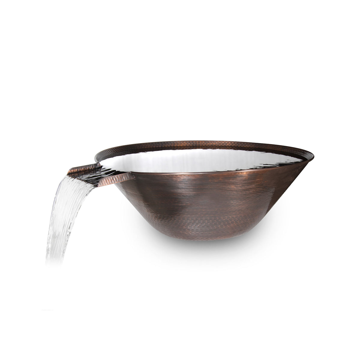 The Outdoor Plus 31&quot; Remi Hammered Copper Water Bowl