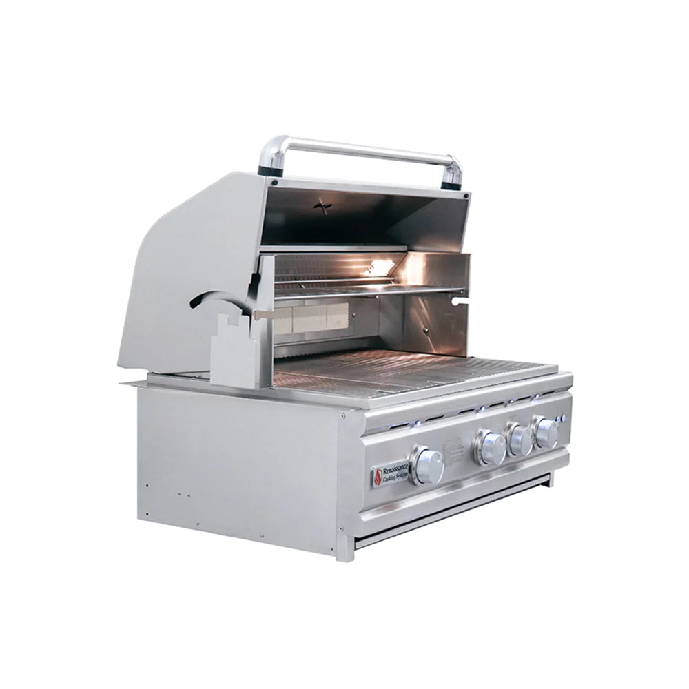 RCS 30&quot; Cutlass Pro Built-In Gas Grill With Rear Burner And Blue LED