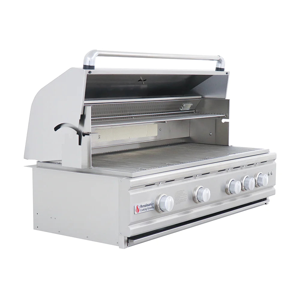 RCS 42&quot; Cutlass Pro Built-In Gas Grill With Rear Burner And Blue LED