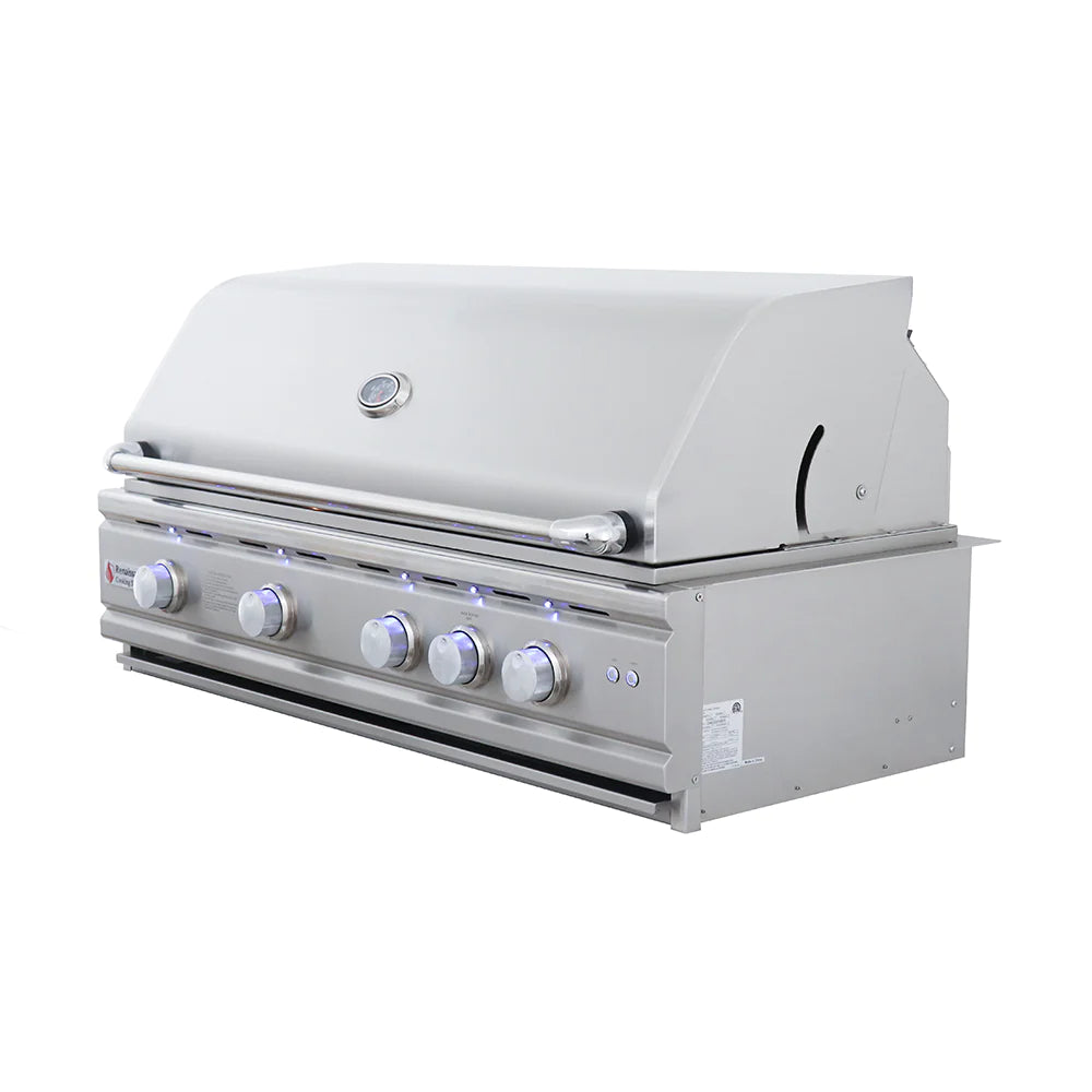 RCS 42&quot; Cutlass Pro Built-In Gas Grill With Rear Burner And Blue LED