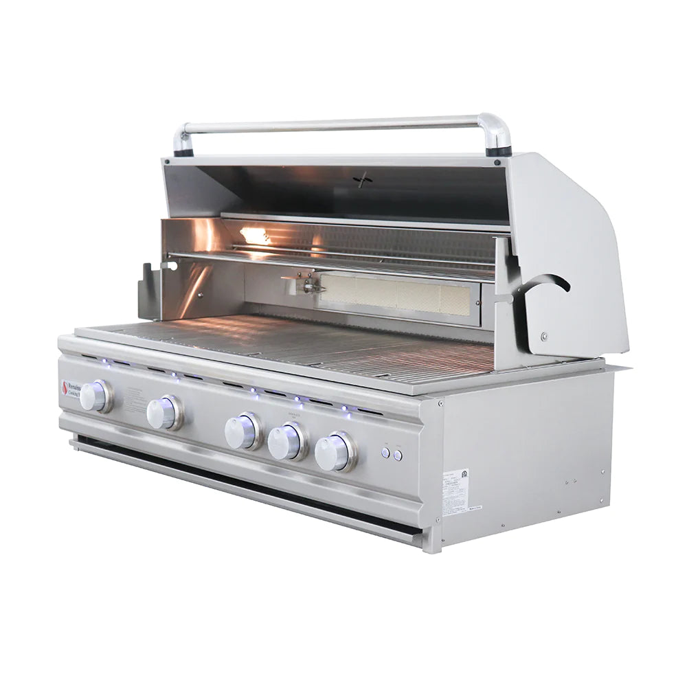 RCS 42&quot; Cutlass Pro Built-In Gas Grill With Rear Burner And Blue LED