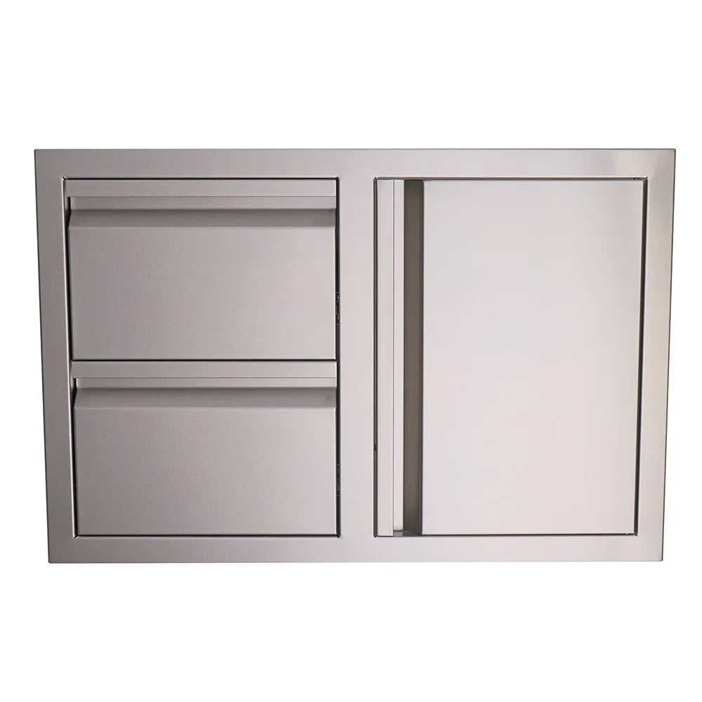 RCS Valiant Stainless Double Drawers with Single Door Combo