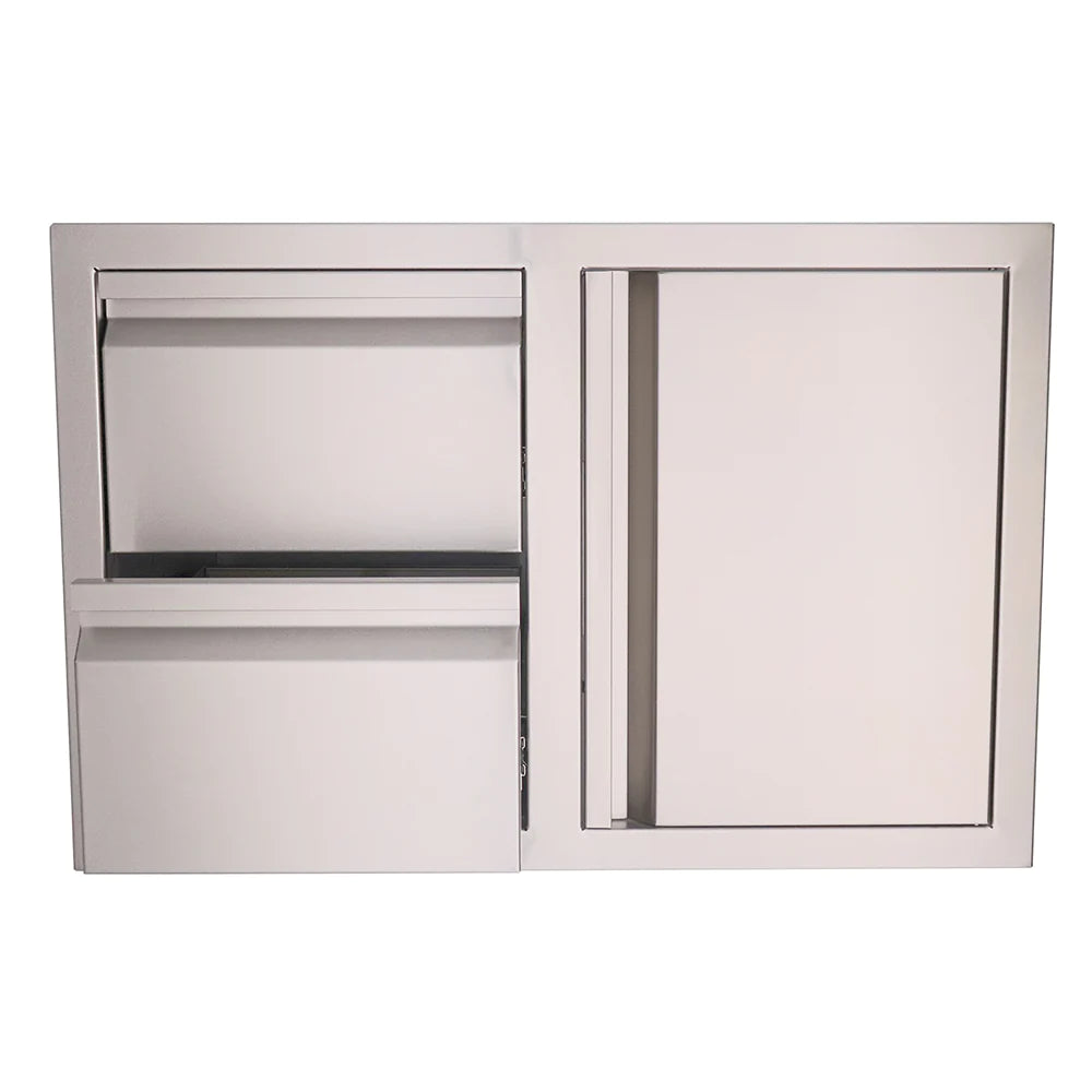 RCS Valiant Stainless Double Drawers with Single Door Combo