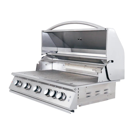 RCS 40&quot; Premier Built-In Gas Grill With Rear Burner And Blue LED