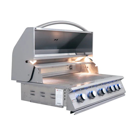 RCS 40&quot; Premier Built-In Gas Grill With Rear Burner And Blue LED