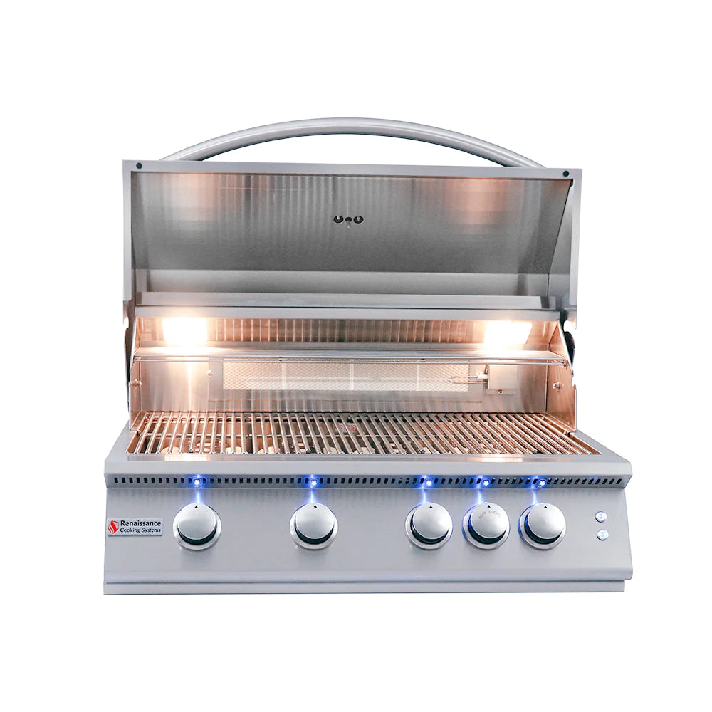 RCS 32&quot; Premier Freestanding Gas Grill With Lights