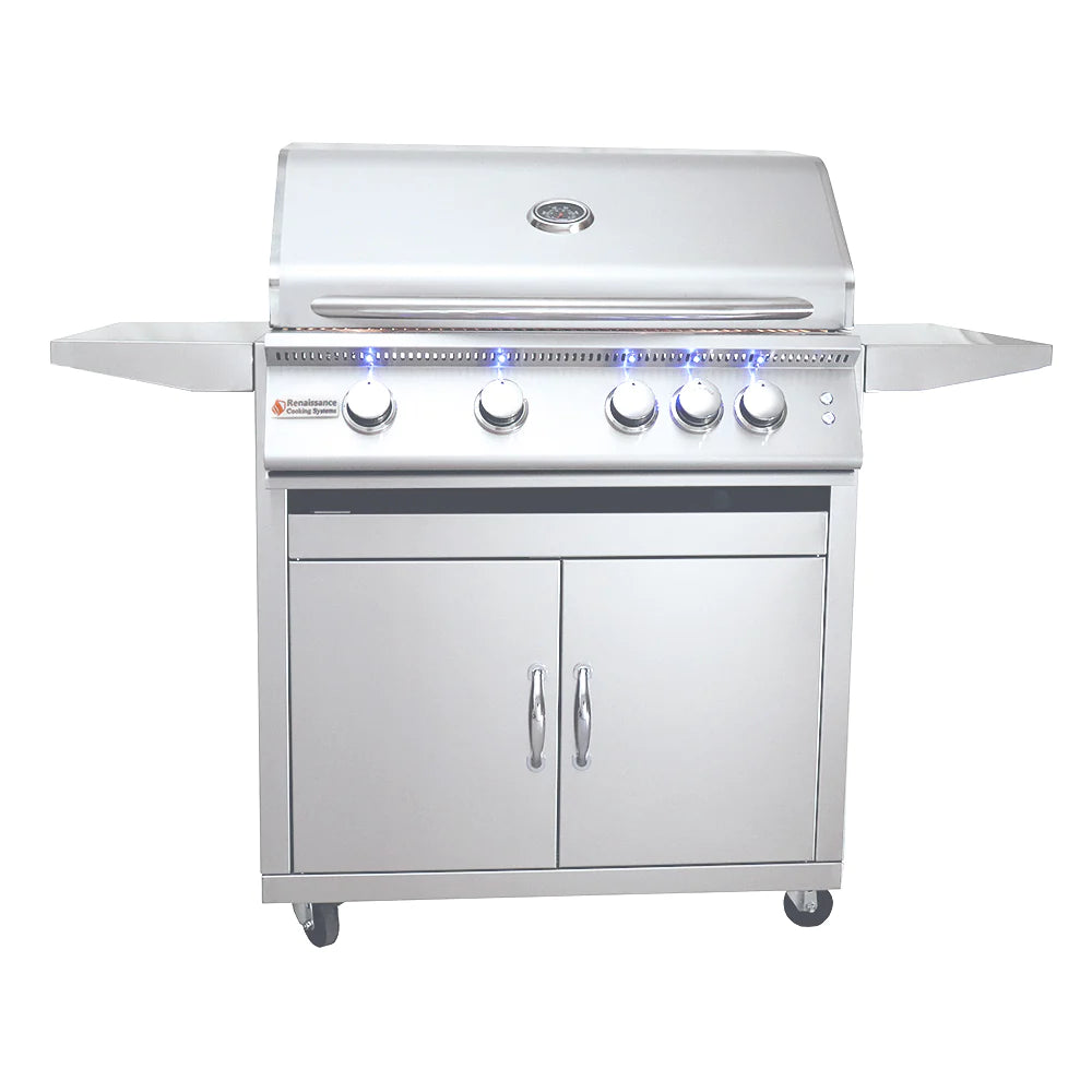 RCS 32&quot; Premier Freestanding Gas Grill With Lights