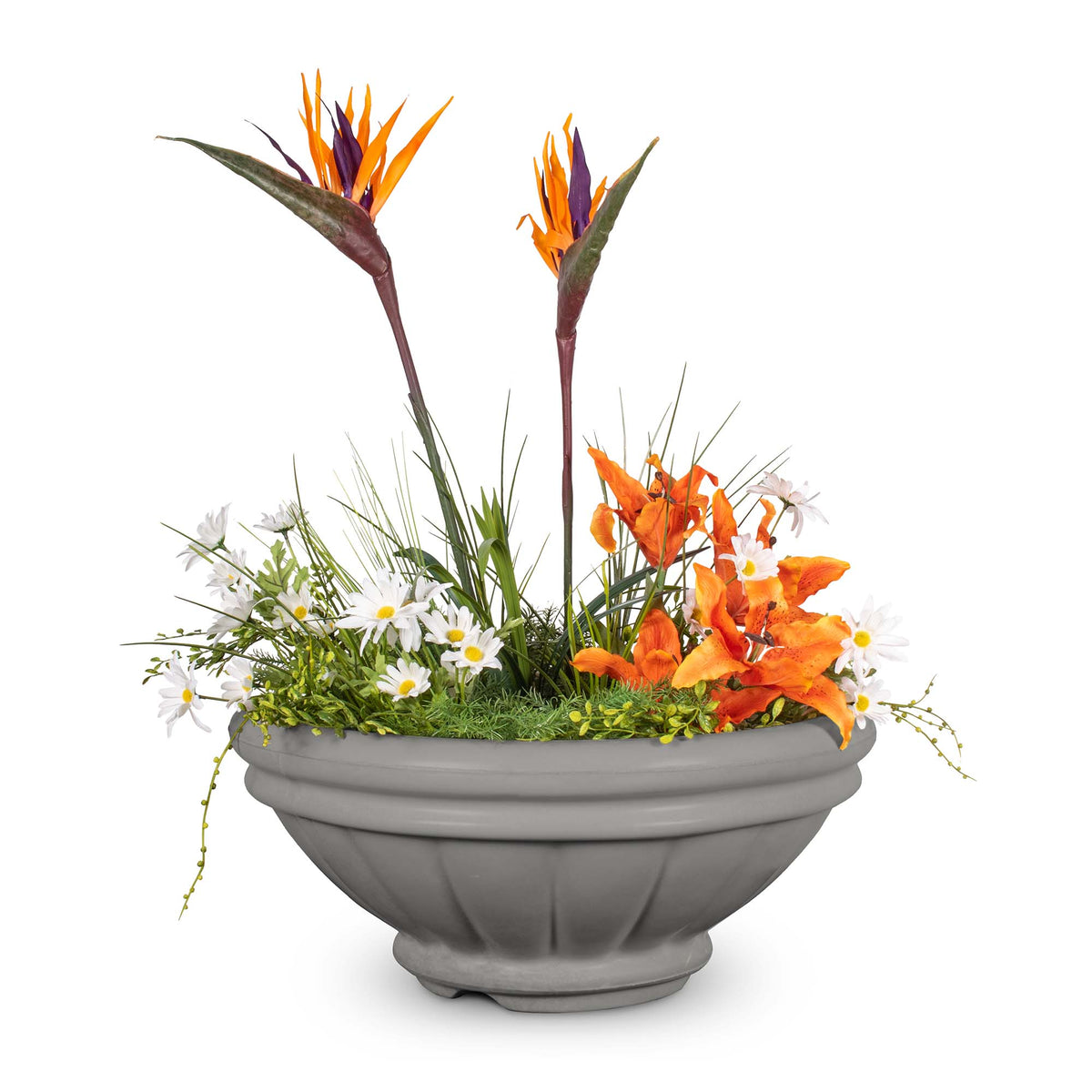 The Outdoor Plus Round Roma Planter Bowl - GFRC Concrete