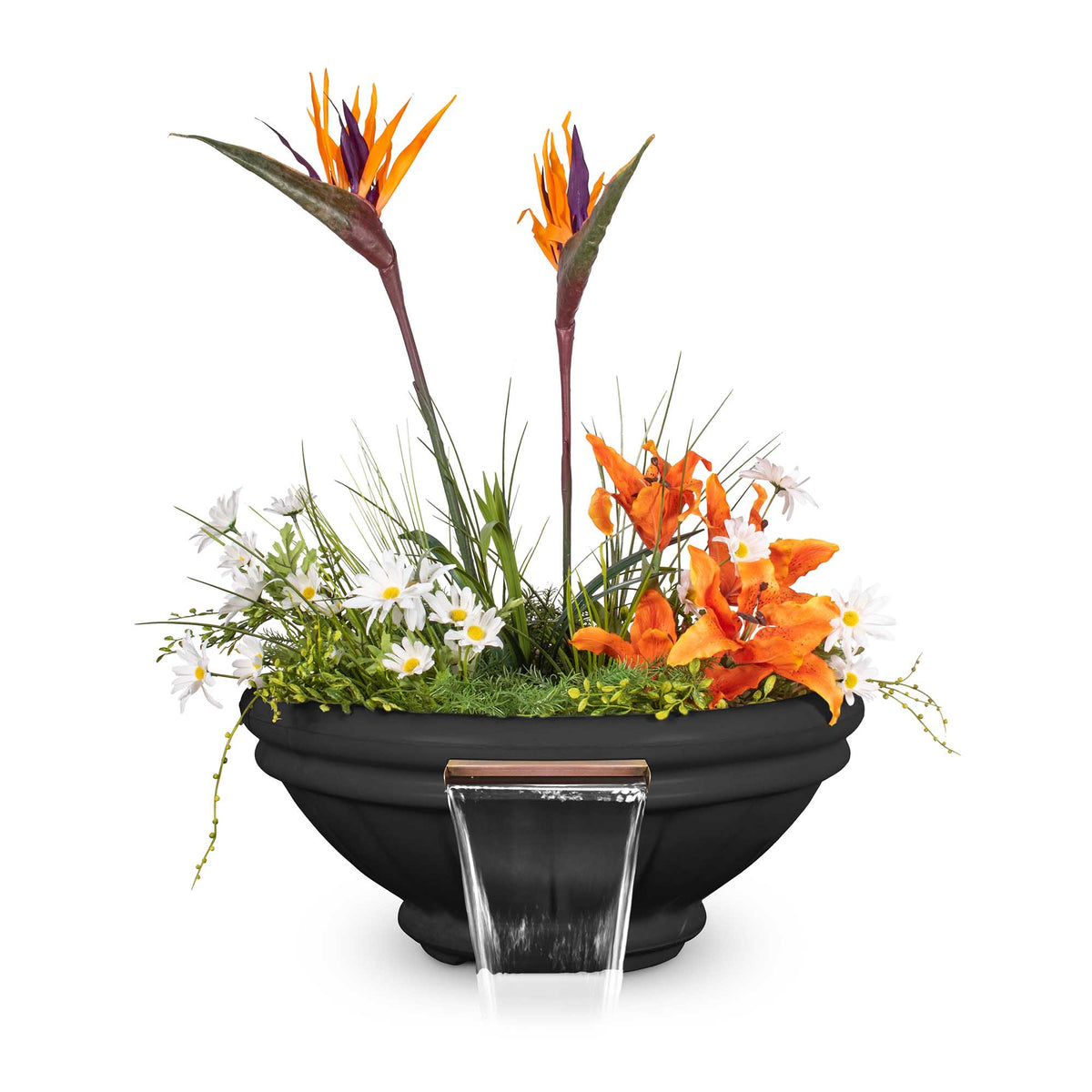 The Outdoor Plus Round Roma Planter &amp; Water Bowl - GFRC Concrete