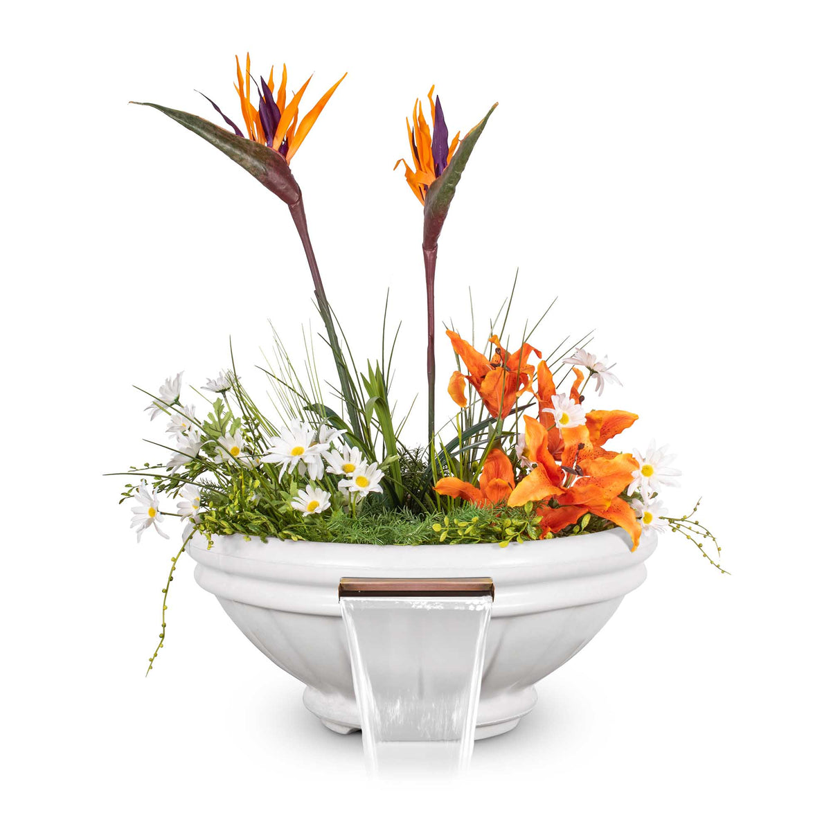 The Outdoor Plus Round Roma Planter &amp; Water Bowl - GFRC Concrete