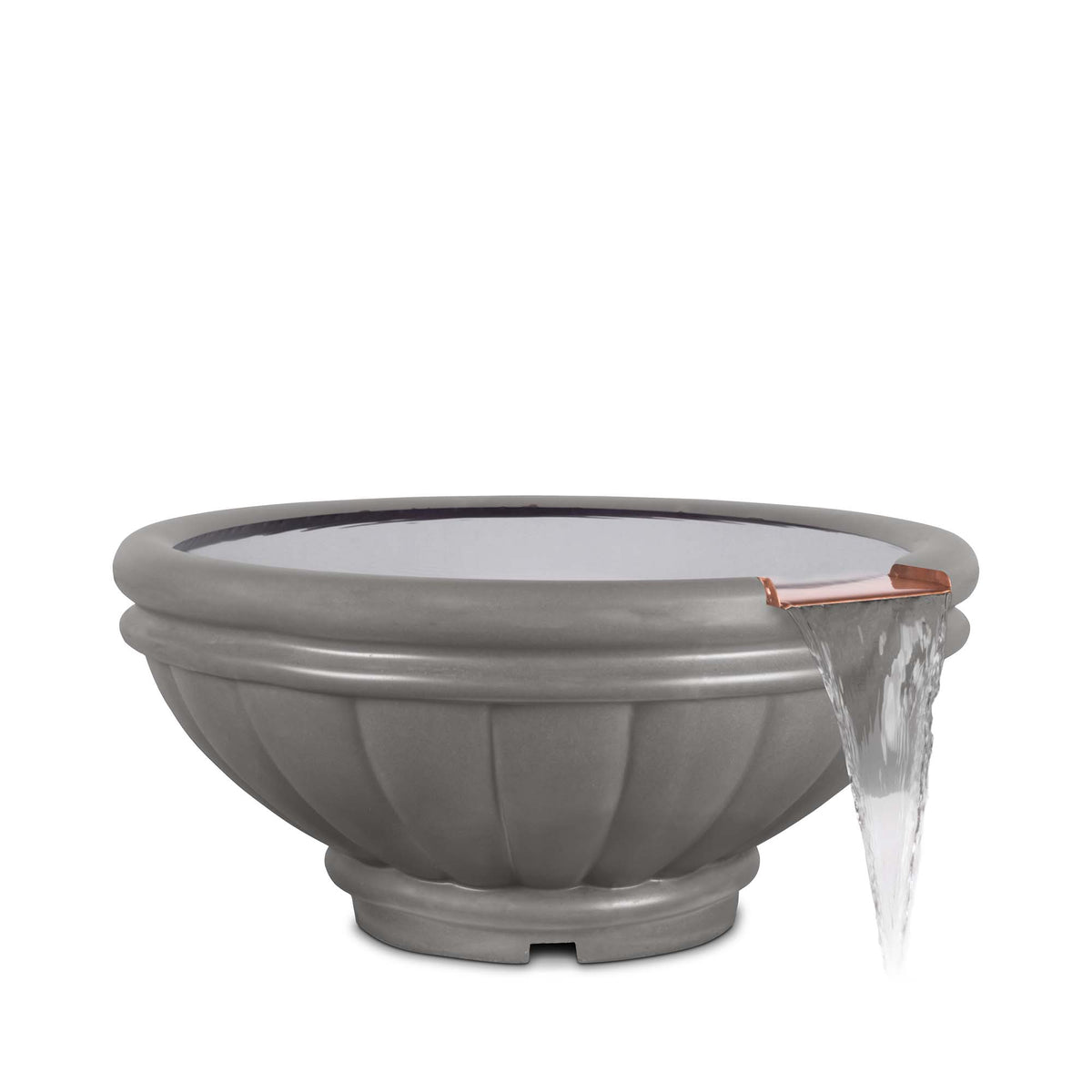 The Outdoor Plus Round Roma Water Bowl - GFRC Concrete