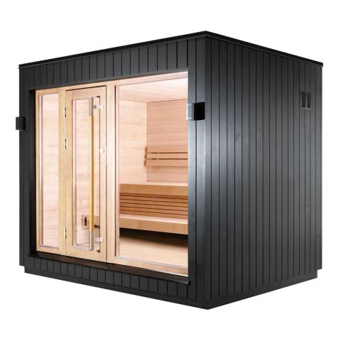 SaunaLife Model G7S Pre-Assembled 6 Person Outdoor Home Sauna