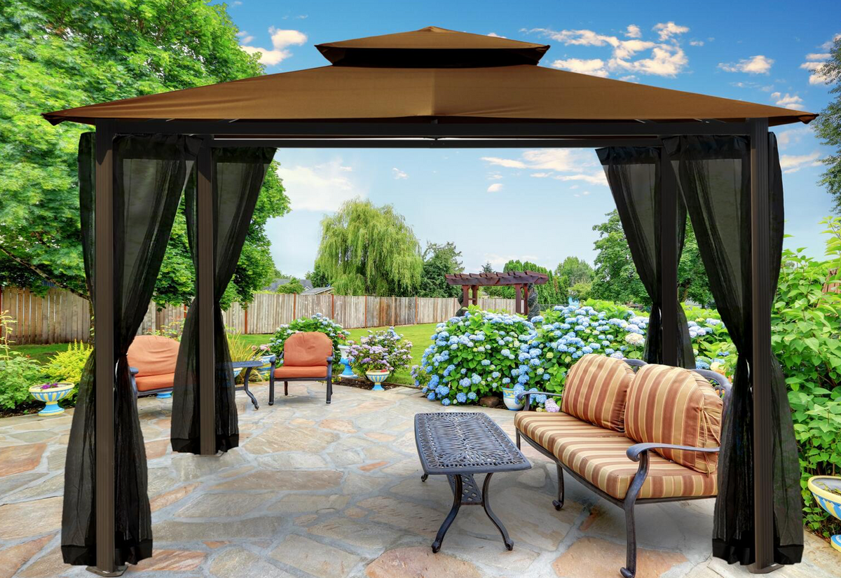 Paragon Barcelona Soft Top Gazebo With Mosquito Netting