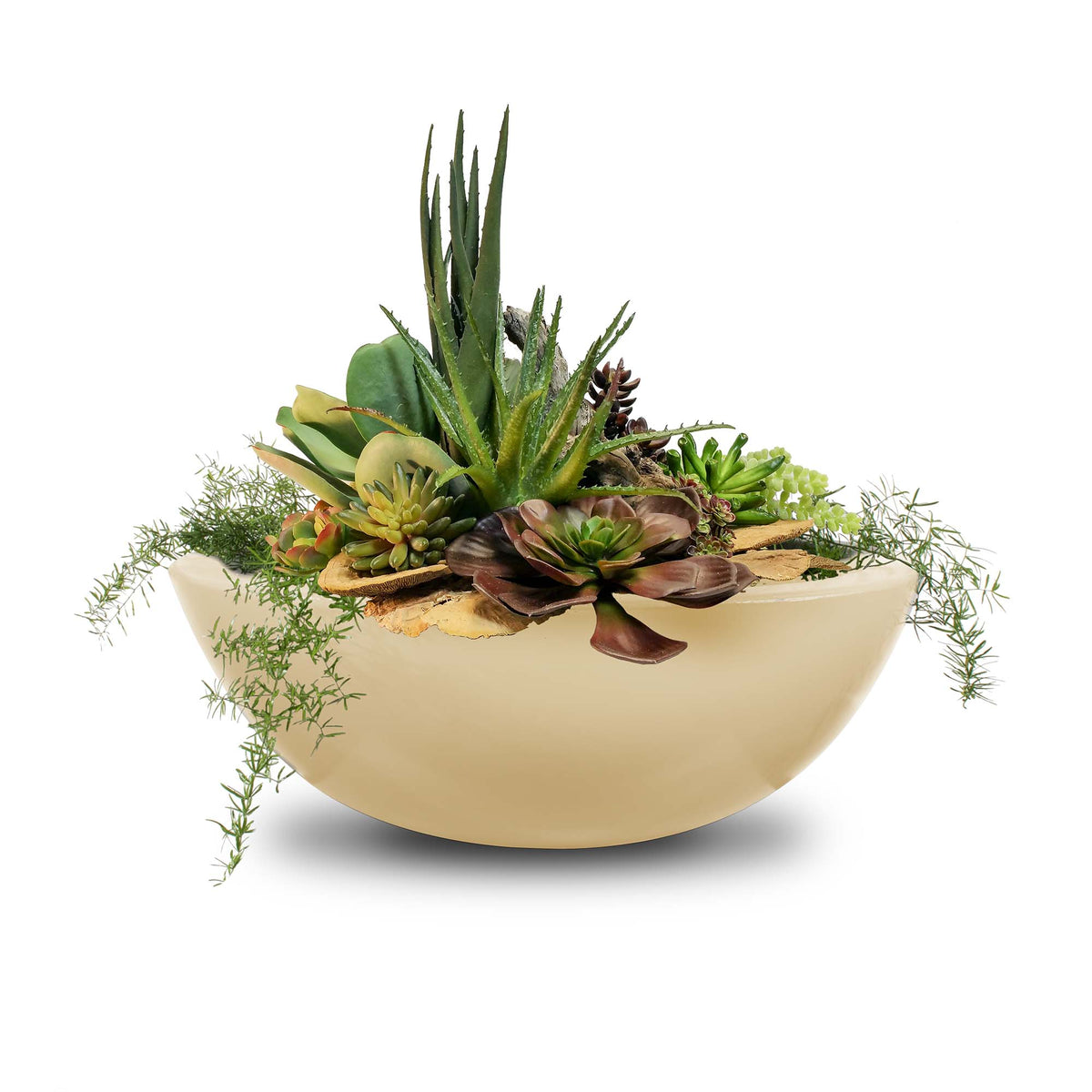 The Outdoor Plus Round Sedona Planter Bowl - GFRC Concrete