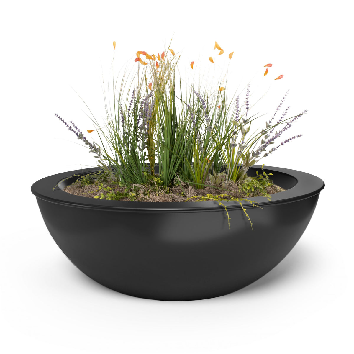 The Outdoor Plus Round Sedona Planter Bowl - Powder Coated Metal