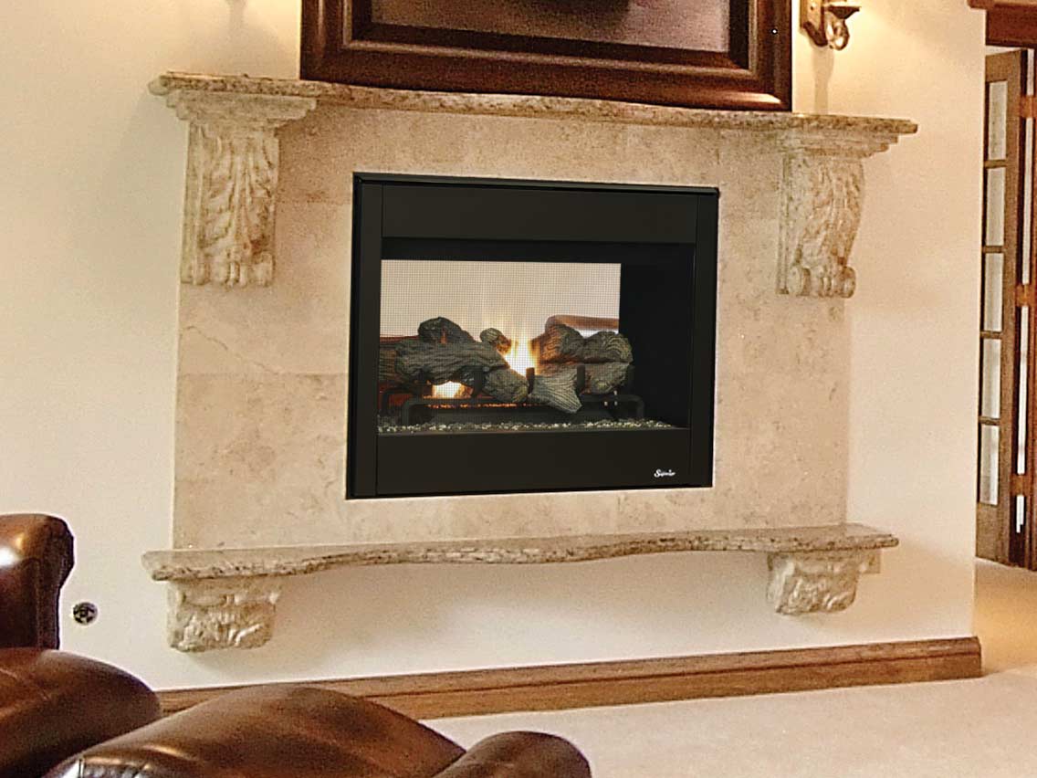 Superior DRT35ST 35&quot; Direct Vent 2 Sided Gas Fireplace