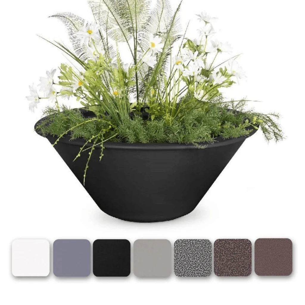 The Outdoor Plus Round Cazo Planter Bowl - Powder Coated Metal