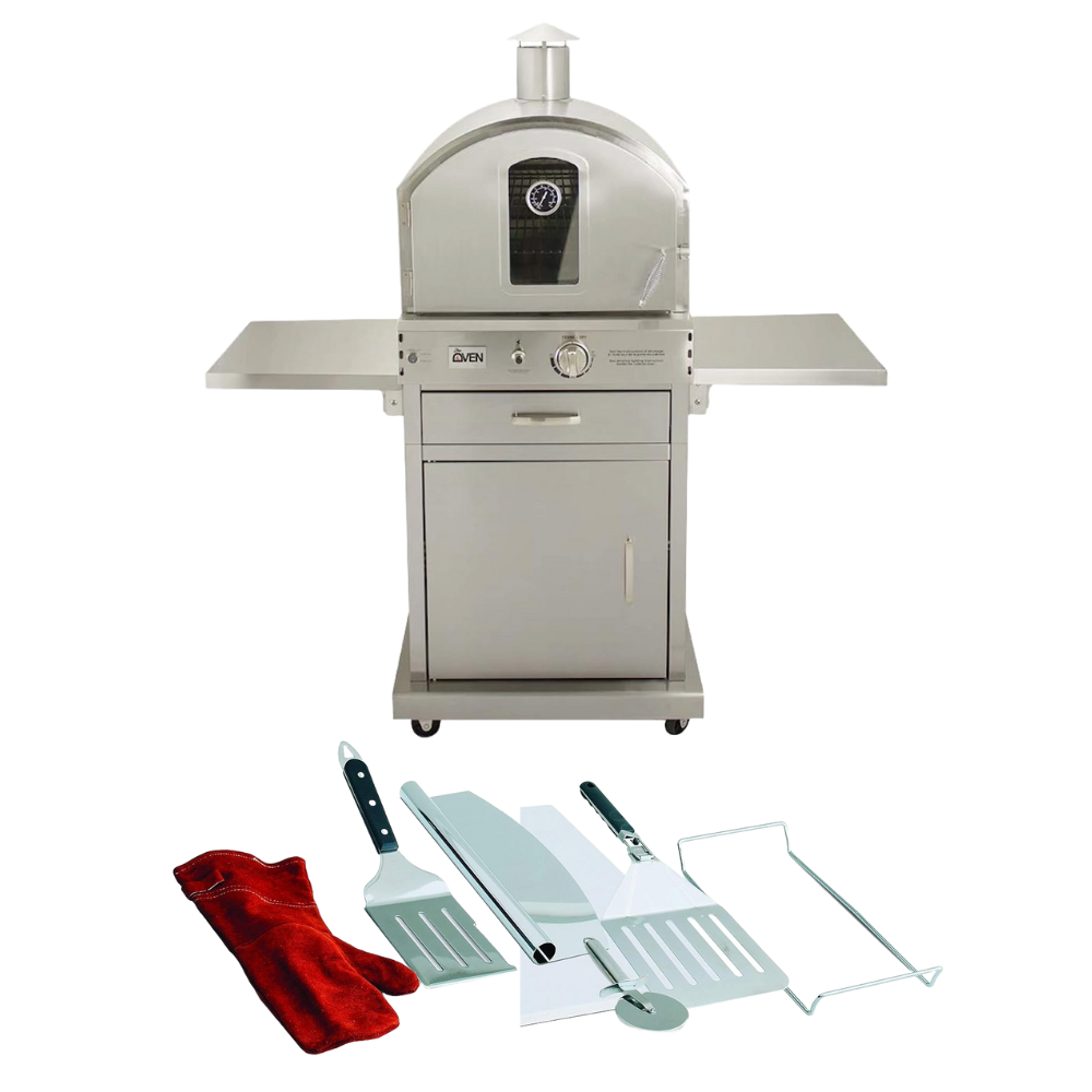 Summerset Freestanding Oven with 8-Piece Pizza Oven Accessory Kit