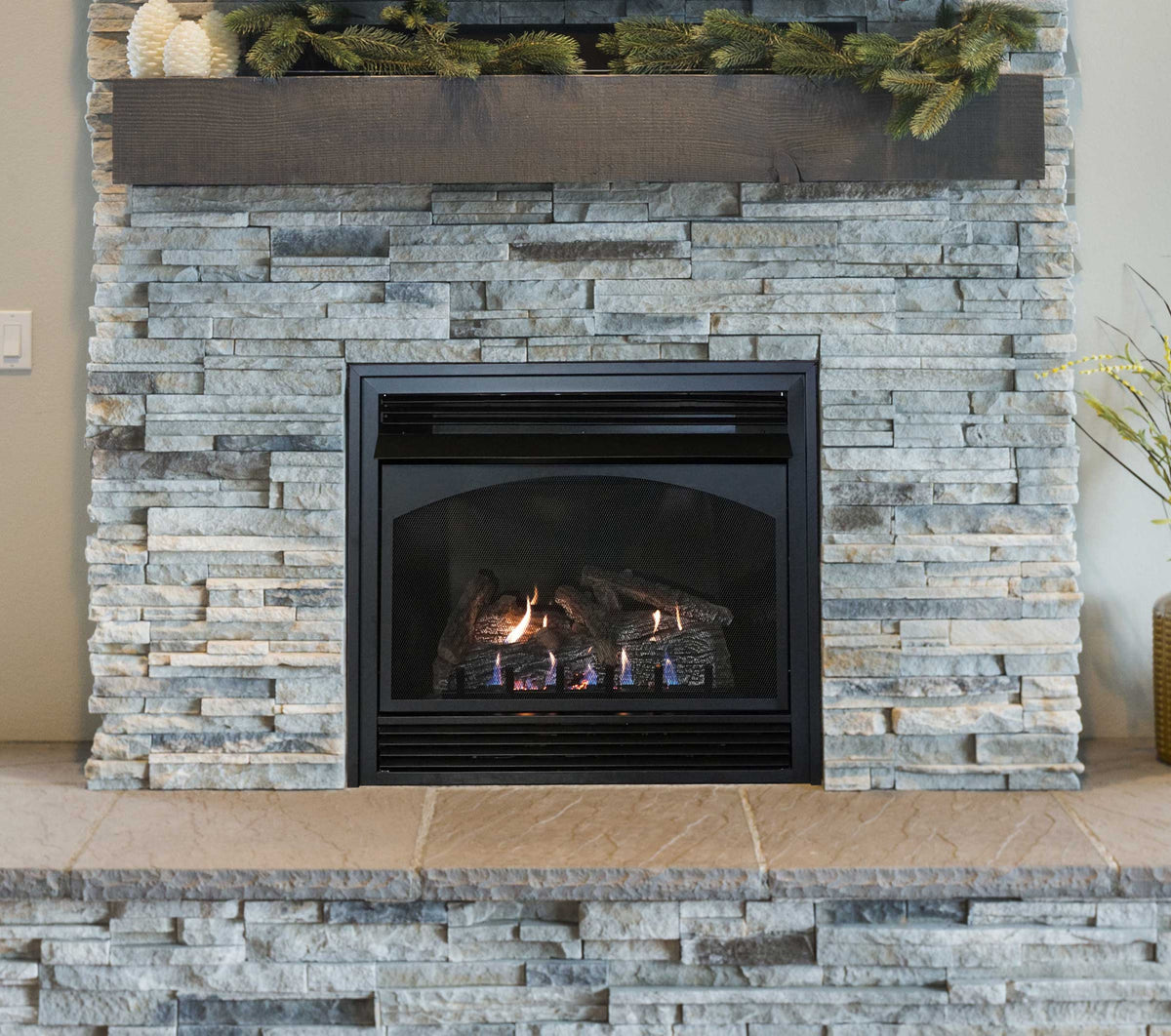 Empire | American Hearth Lincoln 32&quot; Vent-Free Gas Fireplace with Slope Glaze Burner