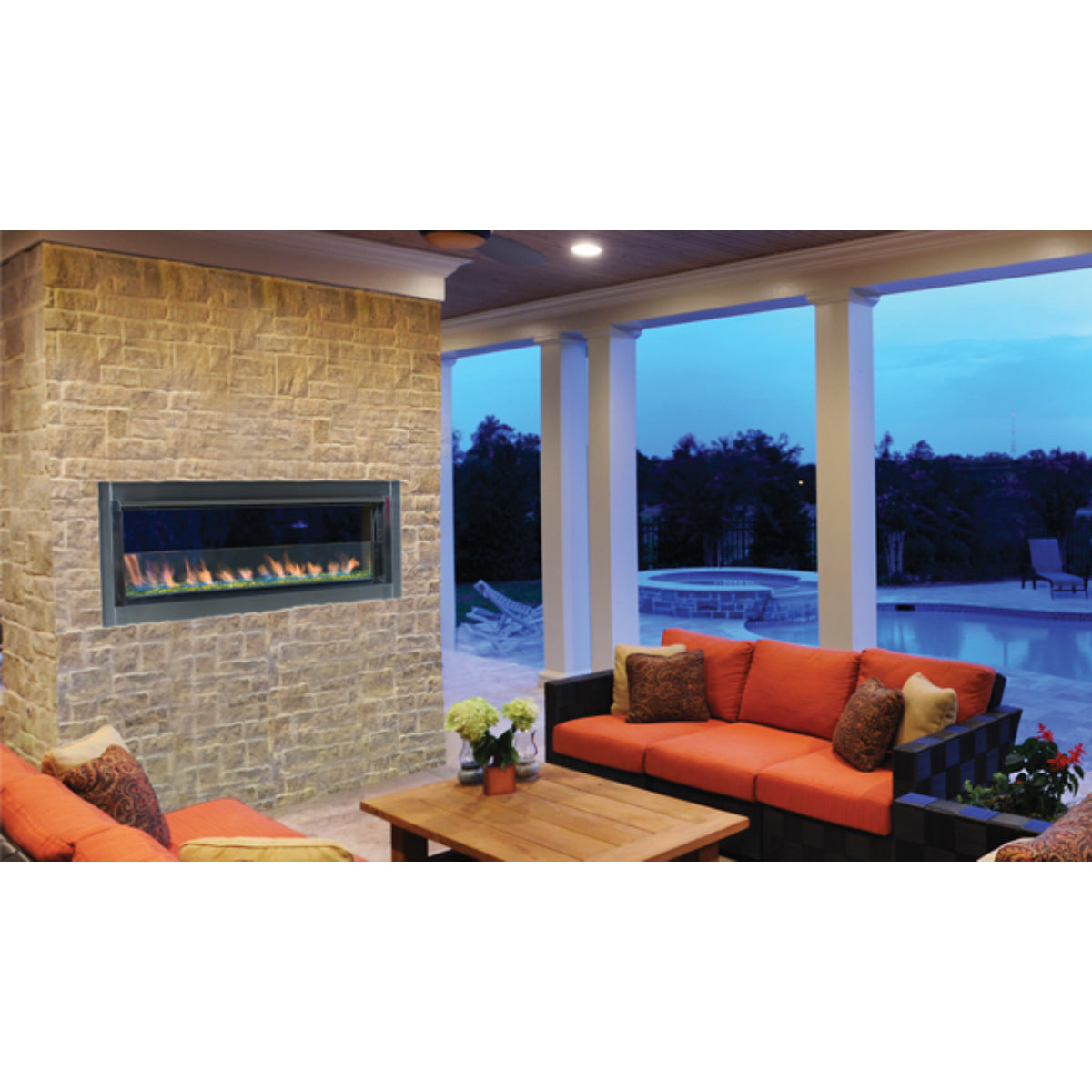 Superior VRE4543 Contemporary Outdoor Vent-Free Gas Fireplace
