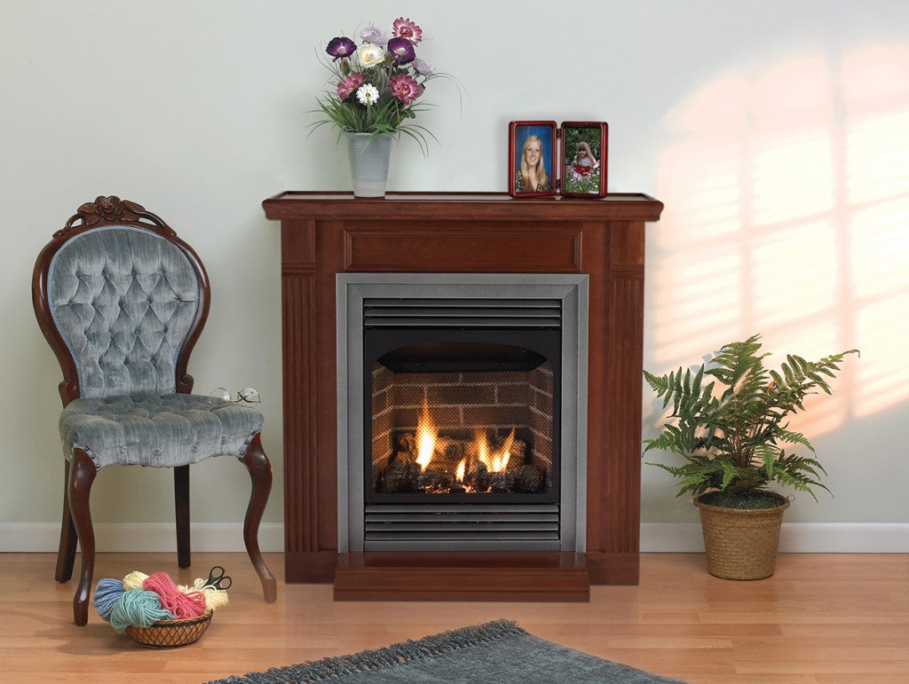 Empire | American Hearth Lincoln Premium 24&quot; Vent-Free Gas Fireplace with Slope Glaze Burner