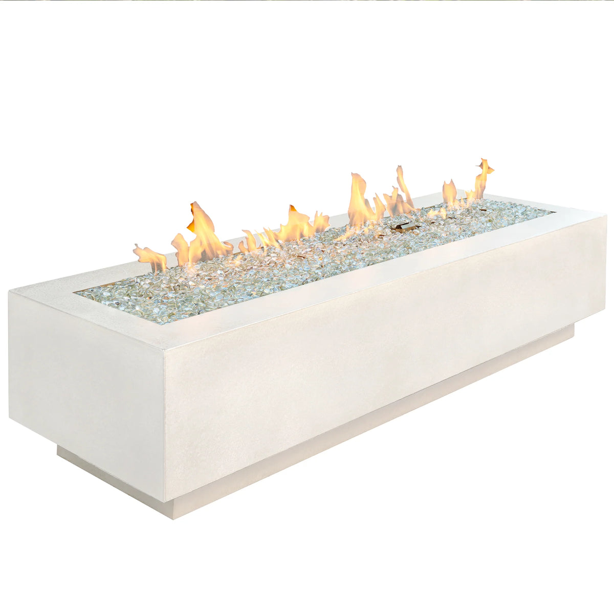 Outdoor GreatRoom Company White Cove 72&quot; Linear Gas Fire Table