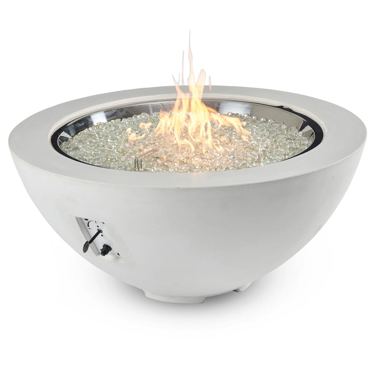 Outdoor GreatRoom Company White Cove 42&quot; Round Gas Fire Pit Bowl