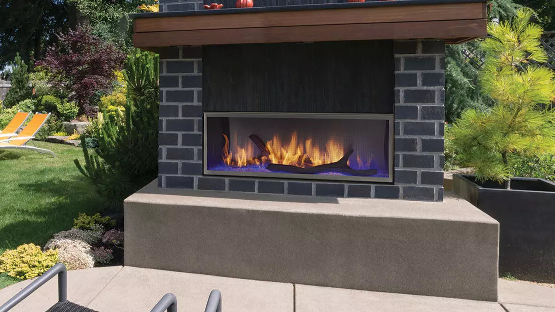 Majestic Lanai Outdoor Linear Gas Fireplace
