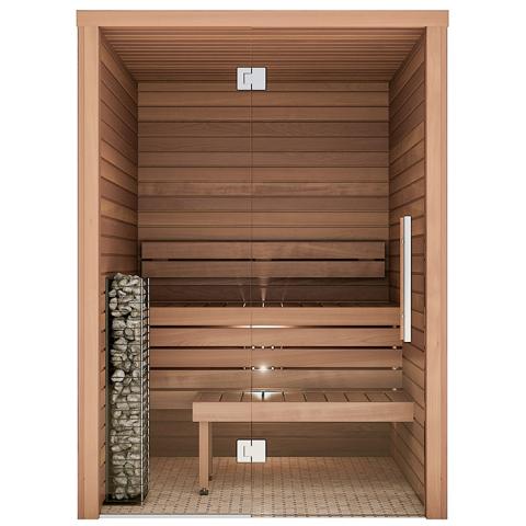 Auroom Cala 3-Person Glass Cabin Sauna Kit