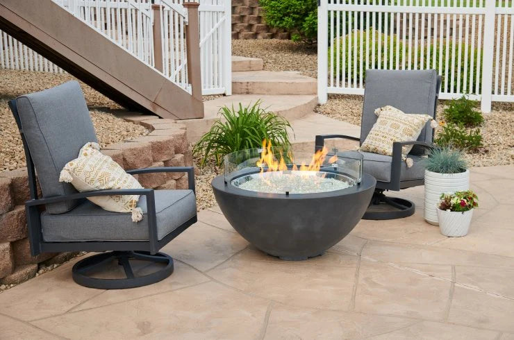 Outdoor GreatRoom Company Midnight Mist Cove 42&quot; Round Gas Fire Pit Bowl