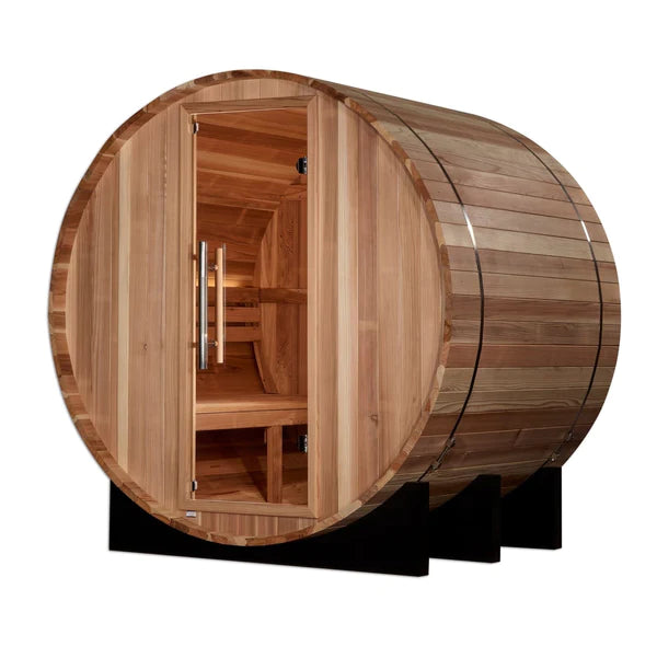 Golden Designs &quot;St. Moritz&quot; 2 Person Barrel Traditional Sauna -  Pacific Cedar