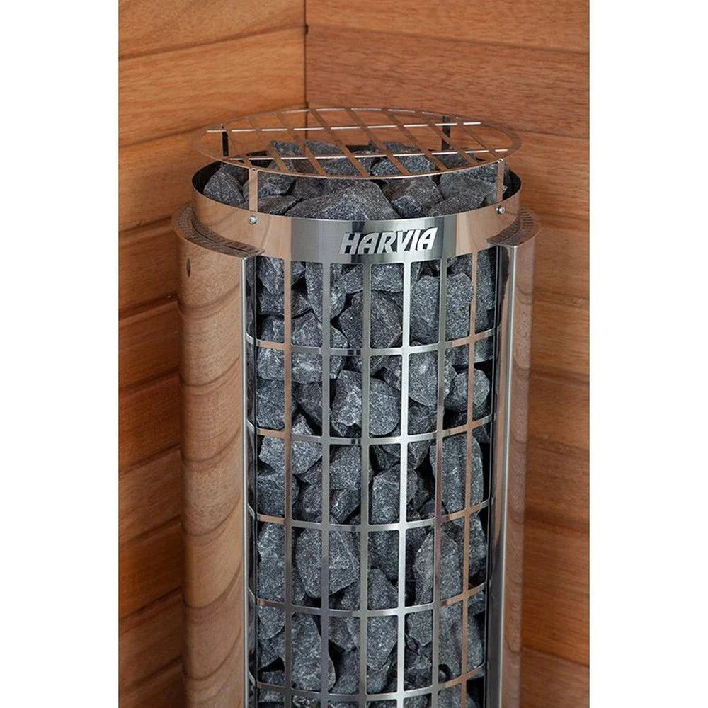 Harvia Cilindro Half Series Sauna Heater With Built-In Controls (6kW, 8kW, 9kW)