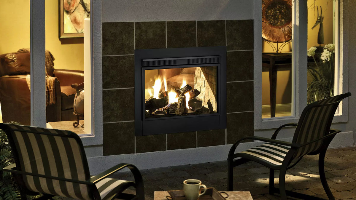 Majestic Twilight 36&quot; Indoor/Outdoor See-Through Gas Fireplace