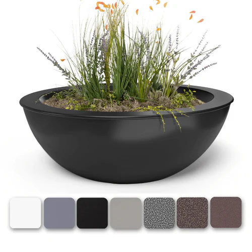 The Outdoor Plus Round Sedona Planter Bowl - Powder Coated Metal