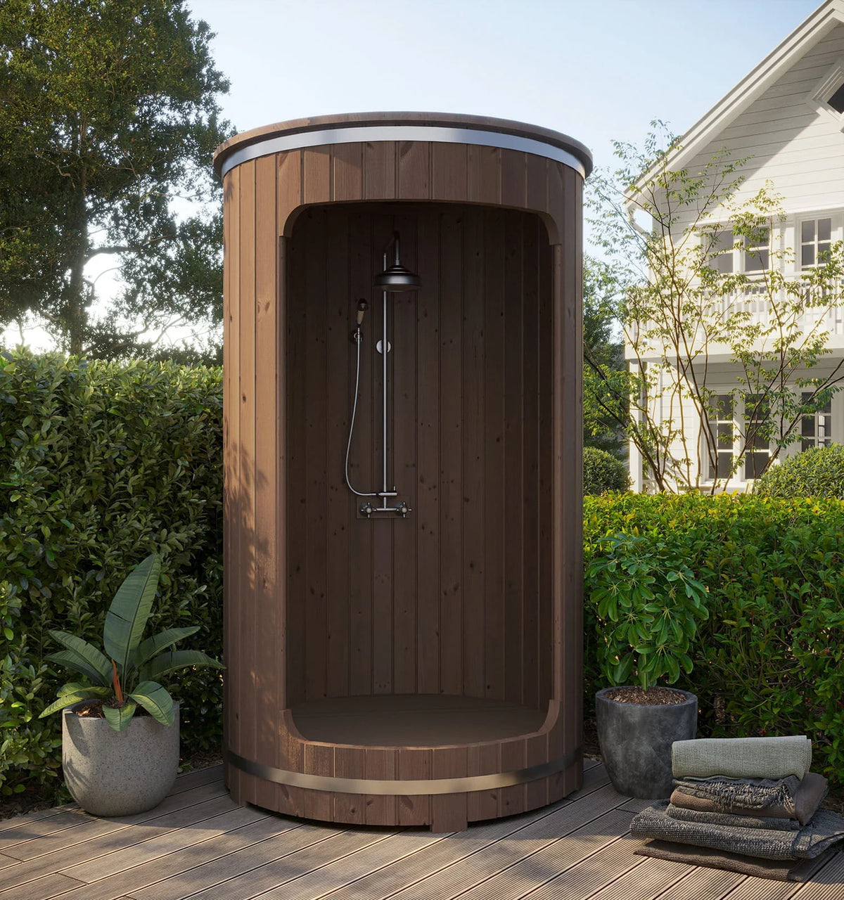 SaunaLife Model R3 Outdoor Barrel Shower Kit