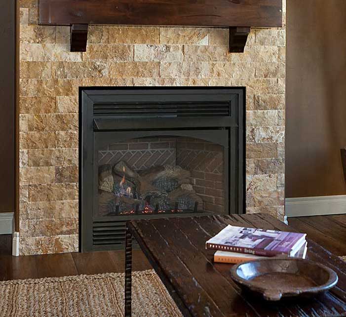 Empire | American Hearth Lincoln 36&quot; Vent-Free Gas Fireplace with Slope Glaze Burner