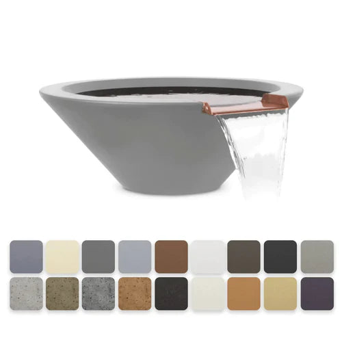 The Outdoor Plus Round Cazo Water Bowl - GFRC Concrete