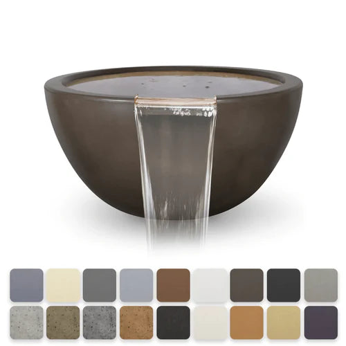 The Outdoor Plus Round Luna Water Bowl - GFRC Concrete